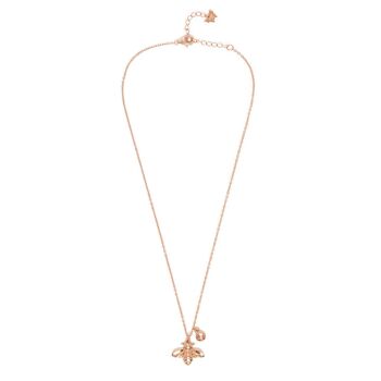 Collier Abeille Scintillant Or Rose 4