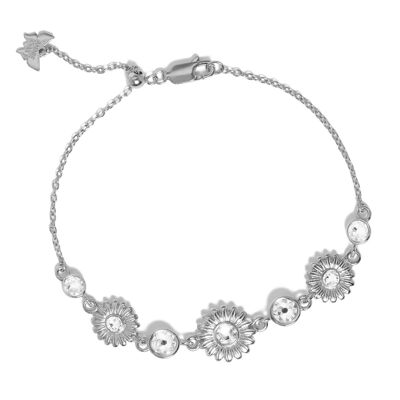 Daisy-Chain-Armband Silber