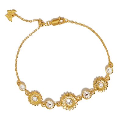 Pulsera de oro con cadena de margaritas