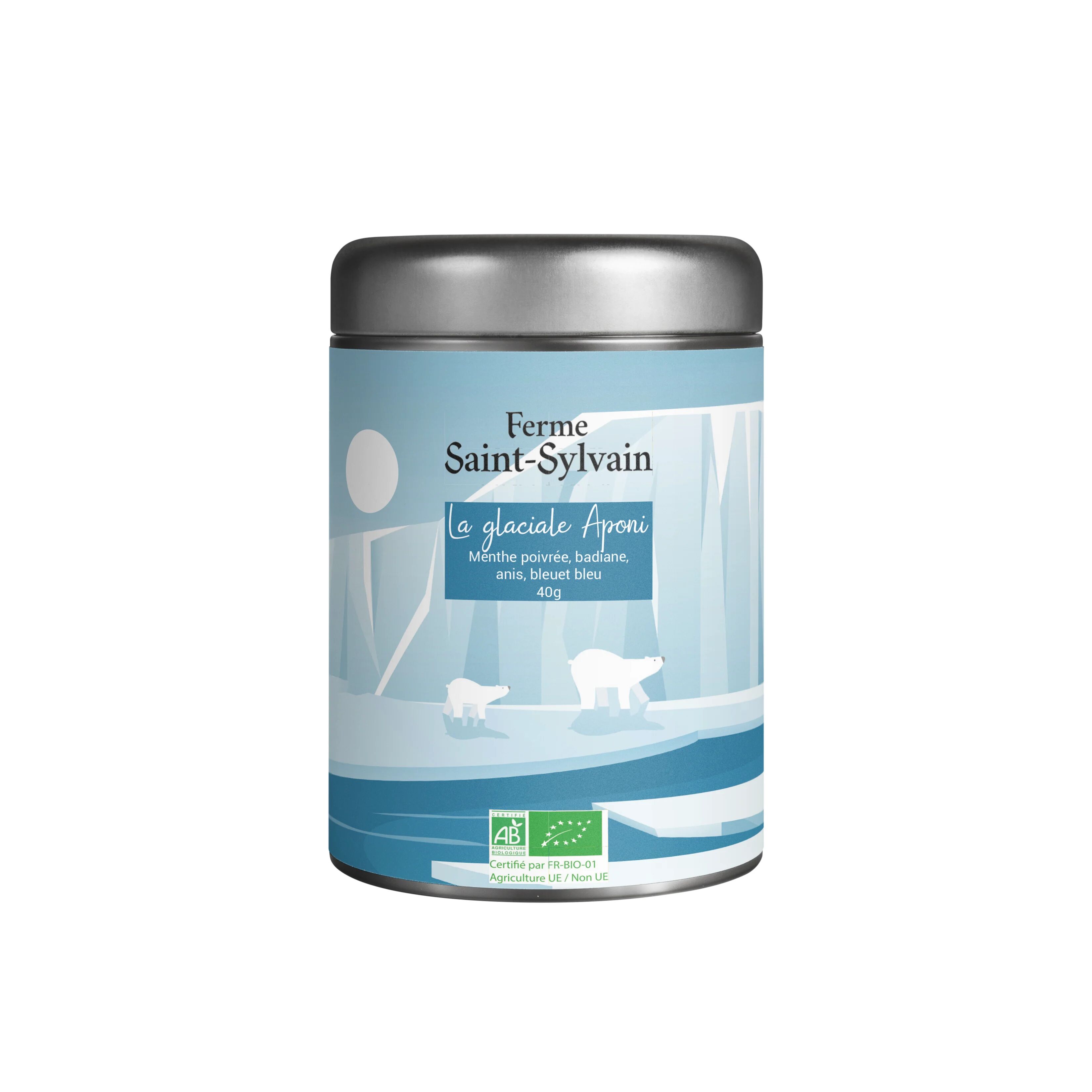 Aponi Icy 40g - Organic herbal tea with fresh and delicate aromas