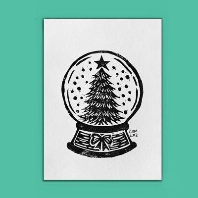 Linograbado del árbol de Navidad 🎄