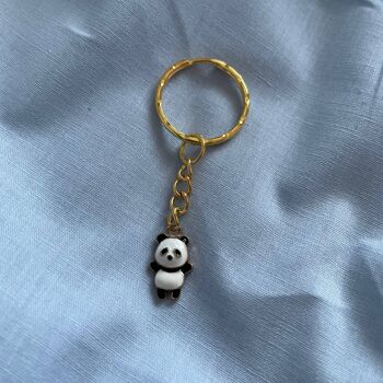 Porte-clés en émail bébé panda Porte-clés panda Porte-clés bébé panda 4