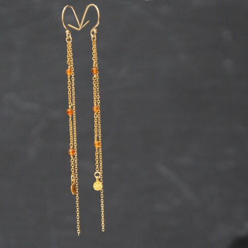 Boucles d'oreilles MARA Cornaline (Orange)