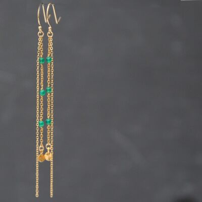 MARA Tinted Agates Earrings (Green)