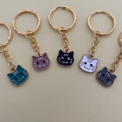 Llavero Gato Esmalte Cat Lover Llavero Unisex..