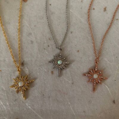 Cubic Zirconia North Star Necklace 18" North Star Necklace C