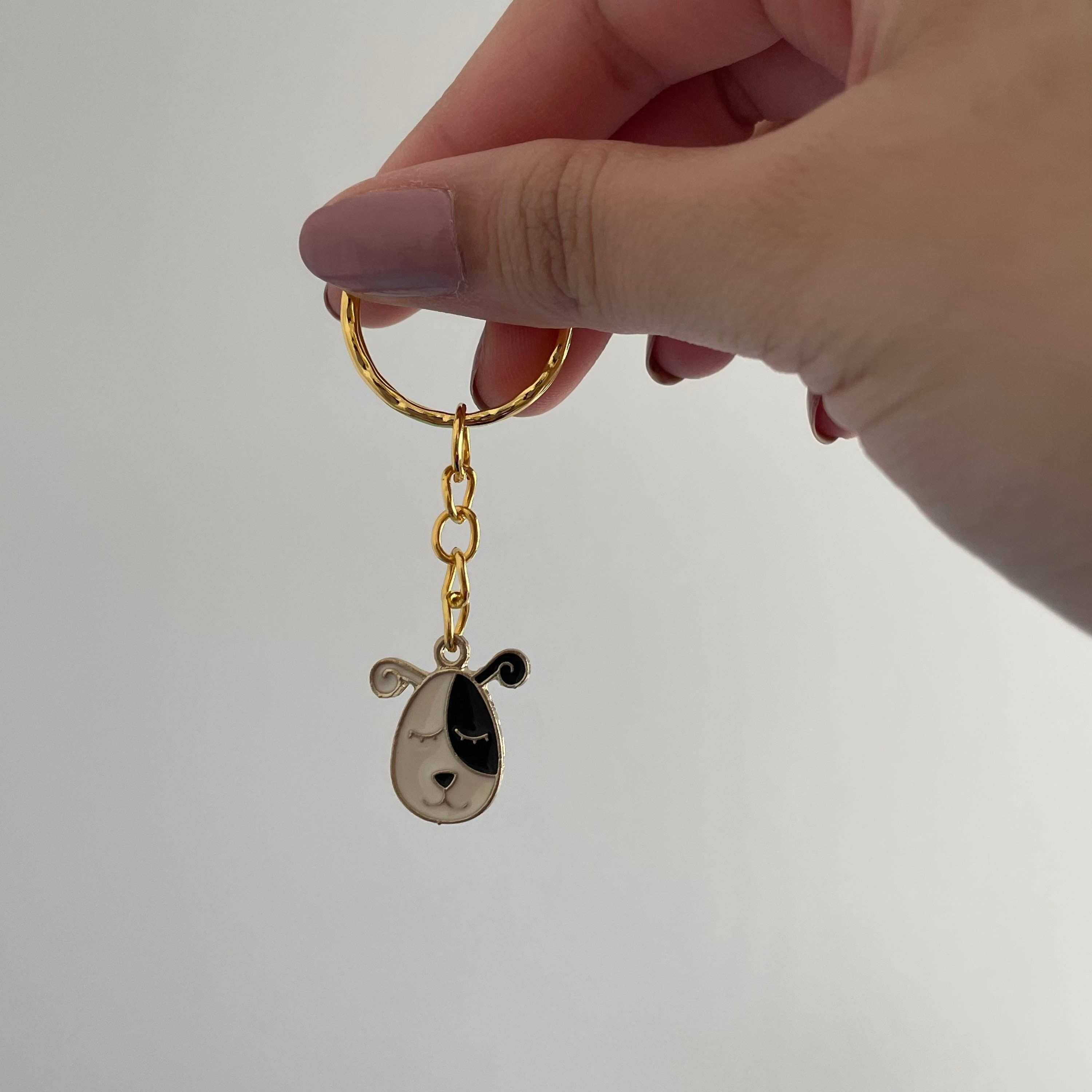 Perro Llavero Esmalte Llavero Unisex Perro Amante Llavero Doggie K