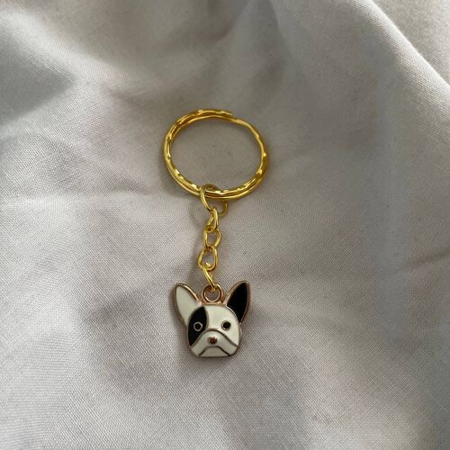 Dog Keyring Enamel Keyring Unisex Pug Keyring Pug Keychain D