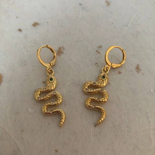 Gold Snake Earrings Gold Snake Hoops Snake Earrings Hoops Sn