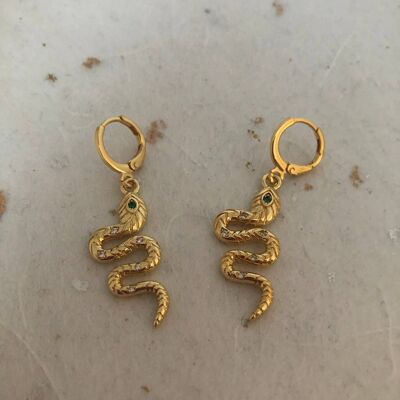 Gold Snake Earrings Gold Snake Hoops Snake Earrings Hoops Sn