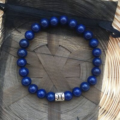 Bracelet Signe Astrologique Gémeaux Lapis Lazuli Signe du Zodiaque