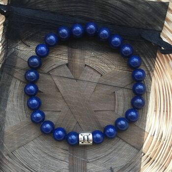 Bracelet Signe Astrologique Gémeaux Lapis Lazuli Signe du Zodiaque 1