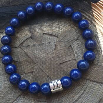 Bracelet Signe Astrologique Gémeaux Lapis Lazuli Signe du Zodiaque 2