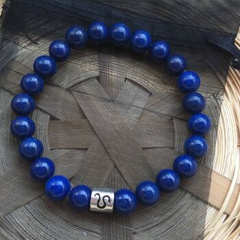 Bracelet Signe Astrologique Lion Lapis Lazuli Signe du Zodiaque 1
