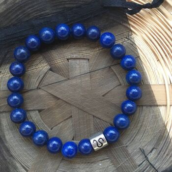 Bracelet Signe Astrologique Lion Lapis Lazuli Signe du Zodiaque 3