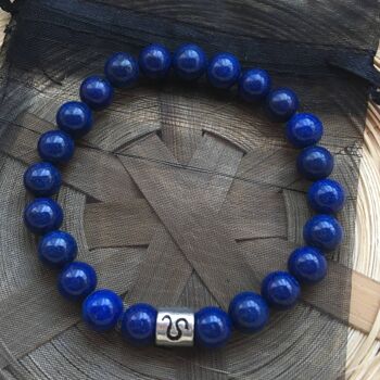 Bracelet Signe Astrologique Lion Lapis Lazuli Signe du Zodiaque 5