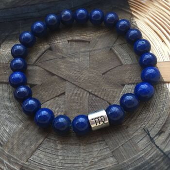 Bracelet Signe Astrologique Vierge Lapis Lazuli Signe du Zodiaque 3
