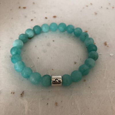 Light Blue Matte Amazonite Libra Star Sign Zodiac Sign Brace