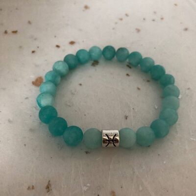 Light Blue Matte Amazonite Pisces Star Sign Zodiac Sign Brac