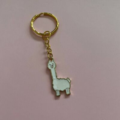 Llama Keyring Llama Enamel Keyring Unisex No Probllama