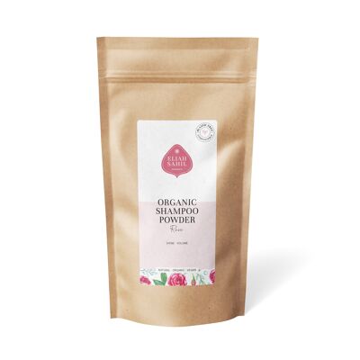 Bolsa de recarga de champú en polvo orgánico rosa