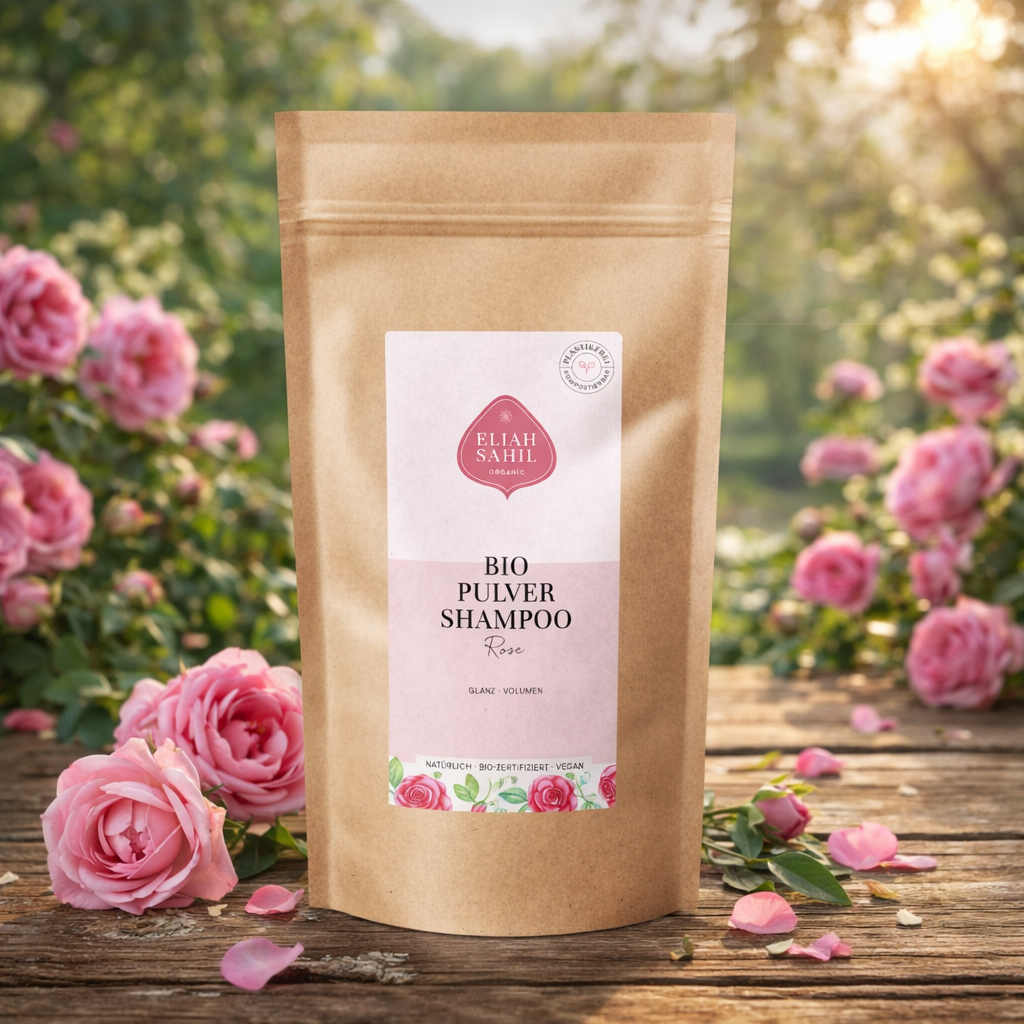Bio Pulver Shampoo Rose Nachfüllbeutel