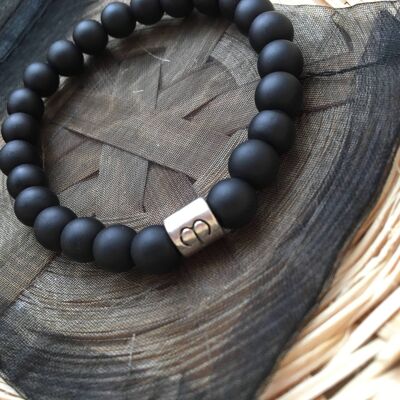 Bracelet Signe Astrologique Bélier Noir Mat