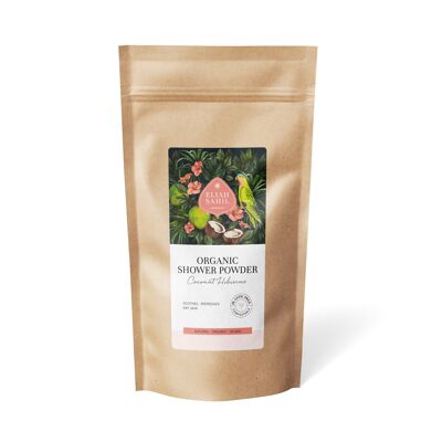 Organic Shower Powder Coconut Hibiscus Refill Bag