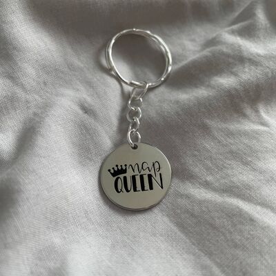 Nap Queen Steel Keyring Unisex Llavero divertido regalo para ella Ke