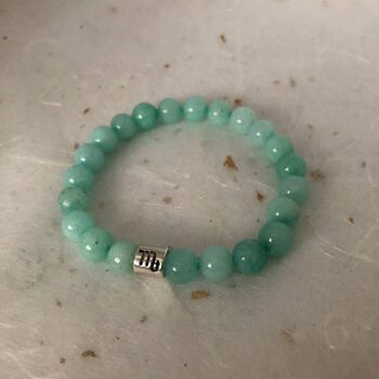 Bracelet Signe Zodiaque Scorpion Amazonite Bleu Pâle 1