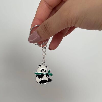 Panda Keyring Panda Keychain Enamel Keychain Unisex