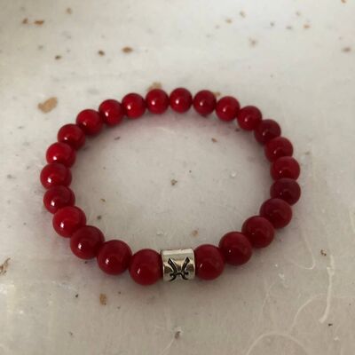 Red Coral Pisces Star Sign Zodiac Sign Bracelet