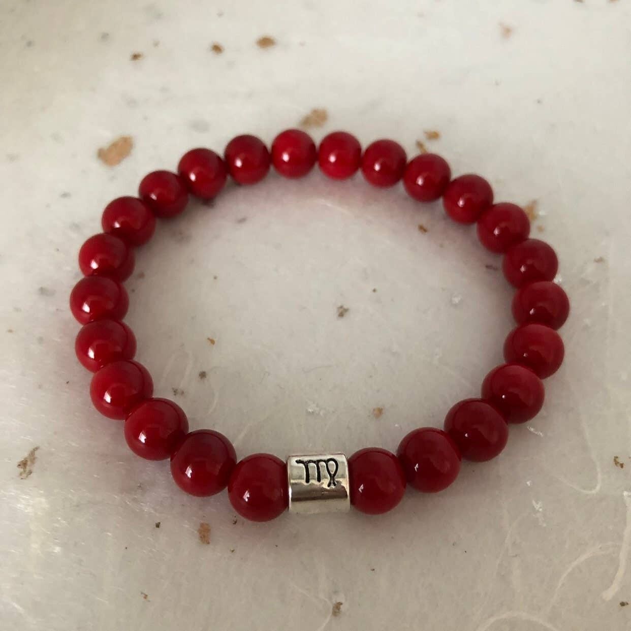Rote Koralle Jungfrau Sternzeichen Sternzeichen Armband