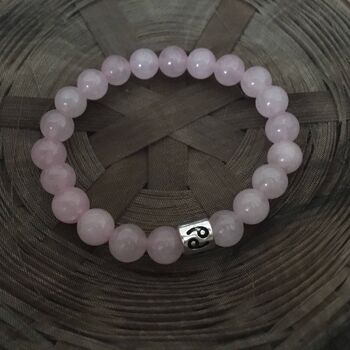 Bracelet signe du zodiaque signe astrologique cancer quartz rose 1