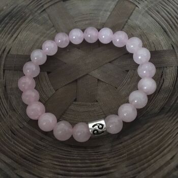 Bracelet signe du zodiaque signe astrologique cancer quartz rose 2