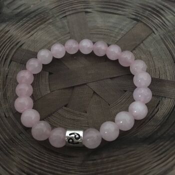 Bracelet signe du zodiaque signe astrologique cancer quartz rose 4