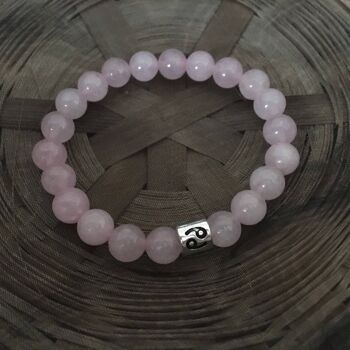 Bracelet signe du zodiaque signe astrologique cancer quartz rose 5