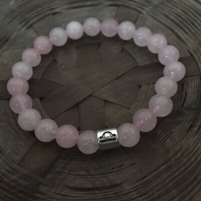 Rose Quartz Libra Star Sign Zodiac Sign Bracelet