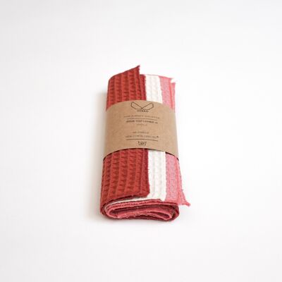 WASHABLE HONEYCOMB TOWEL X5 Rust