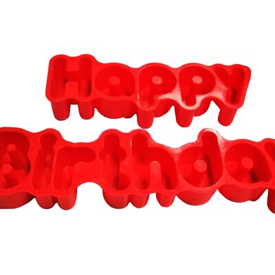 Silicone mold for ice, chocolate, resin HAPPY BIRTHDAY