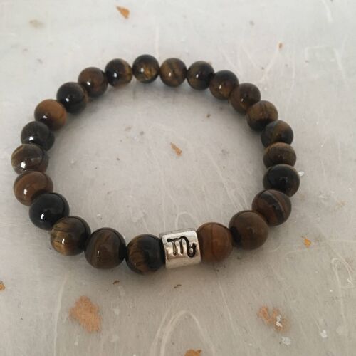 Tiger Eye Scorpio Star Sign Zodiac Sign Bracelet