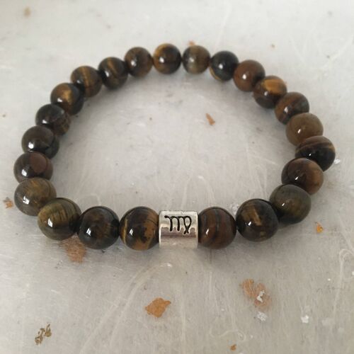 Tiger Eye Virgo Star Sign Zodiac Sign Bracelet