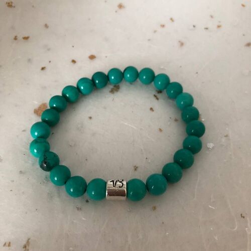 Turquoise Blue Capricorn Star Sign Zodiac Sign Bracelet