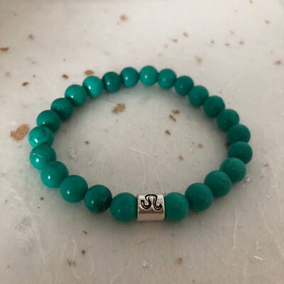 Turquoise Blue Leo Star Sign Zodiac Sign Bracelet