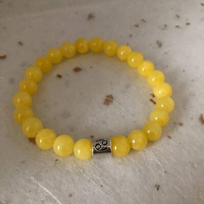 Bracelet signe astrologique signe du zodiaque Cancer jaune