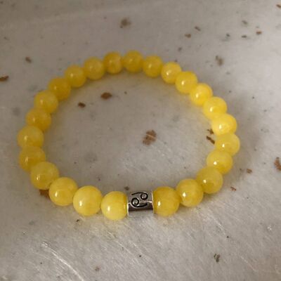 Pulsera amarilla del signo del zodiaco del signo de la estrella del cáncer