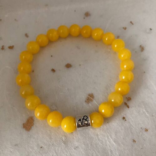 Yellow Capricorn Star Sign Zodiac Sign Bracelet