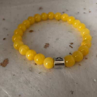 Pulsera de signo zodiacal Libra amarillo