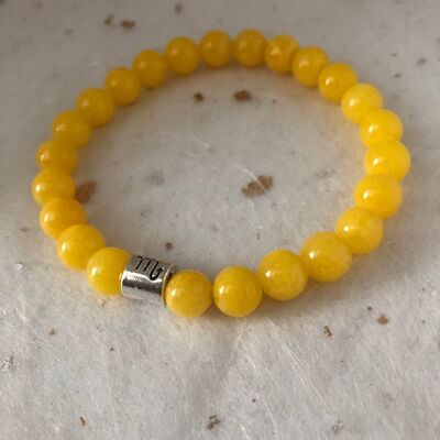 Bracelet signe astrologique Scorpion jaune