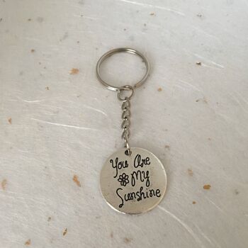 You Are My Sunshine Quote Porte-clés Porte-clés Unisexe 2